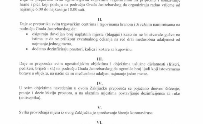 Odluka Grada Jastrebarskog 